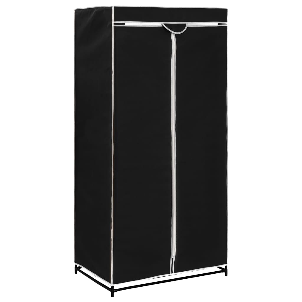 2 pcs Garde-robes Noir 75x50x160 cm - Armoires