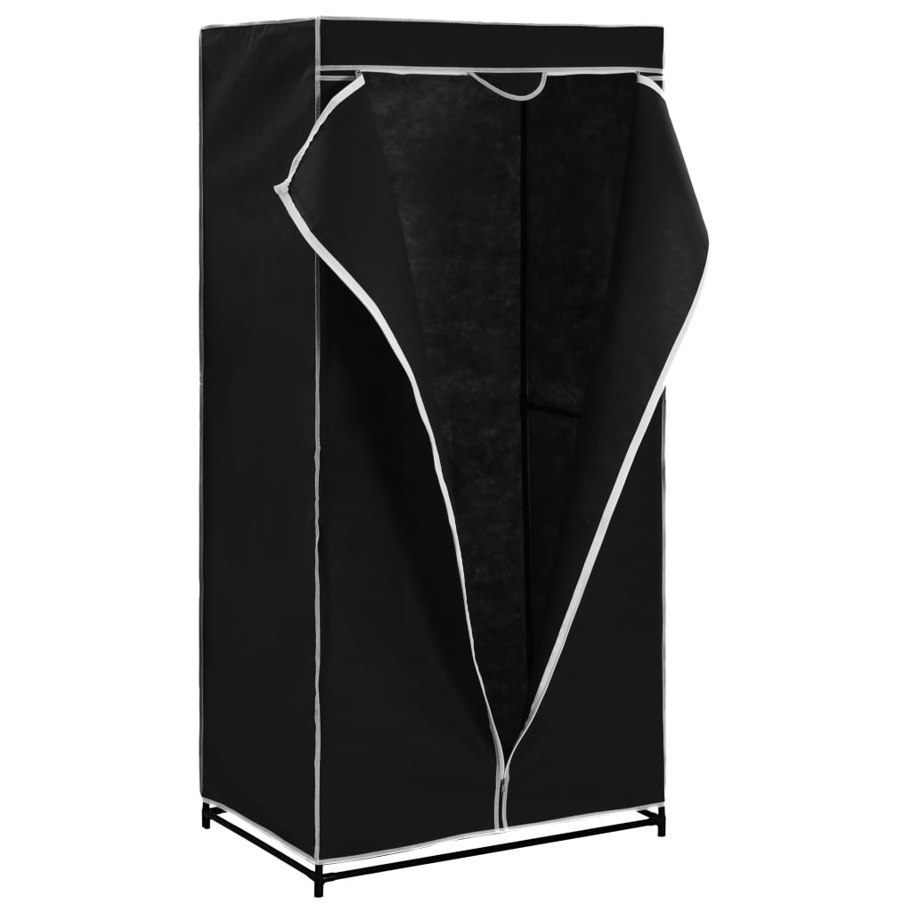 2 pcs Garde-robes Noir 75x50x160 cm - Armoires