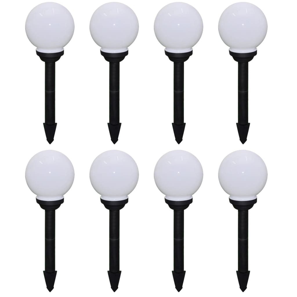 8 pcs Lampes d’allée d’extérieur à LED 15 cm et piquet au sol - Éclairage extérieur