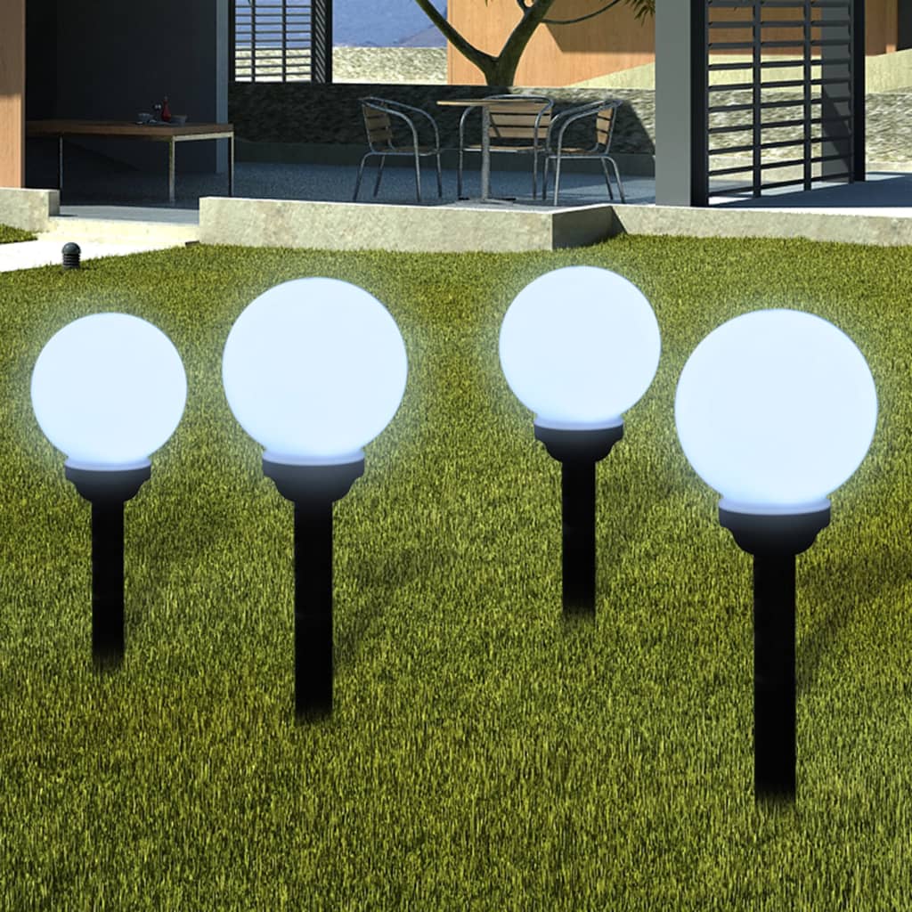 8 pcs Lampes d’allée d’extérieur à LED 15 cm et piquet au sol - Éclairage extérieur