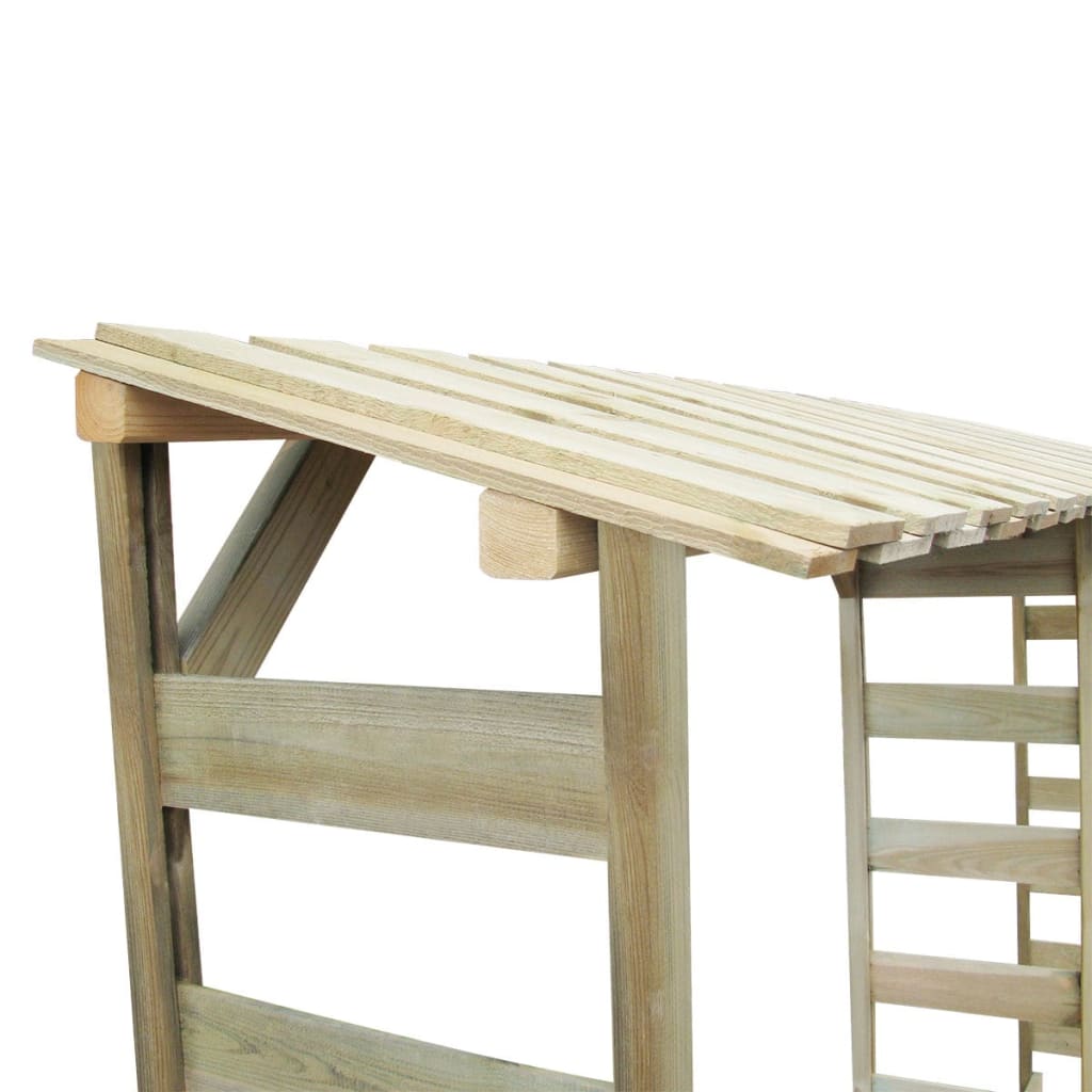 Abri de bois de chauffage 300 x 44 x 176 cm Pinède imprégnée