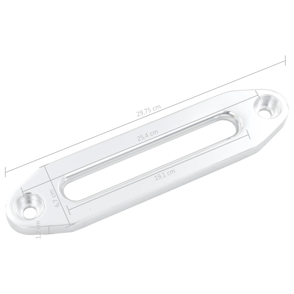 Guide-câble Argenté 254 mm Aluminium pour treuil