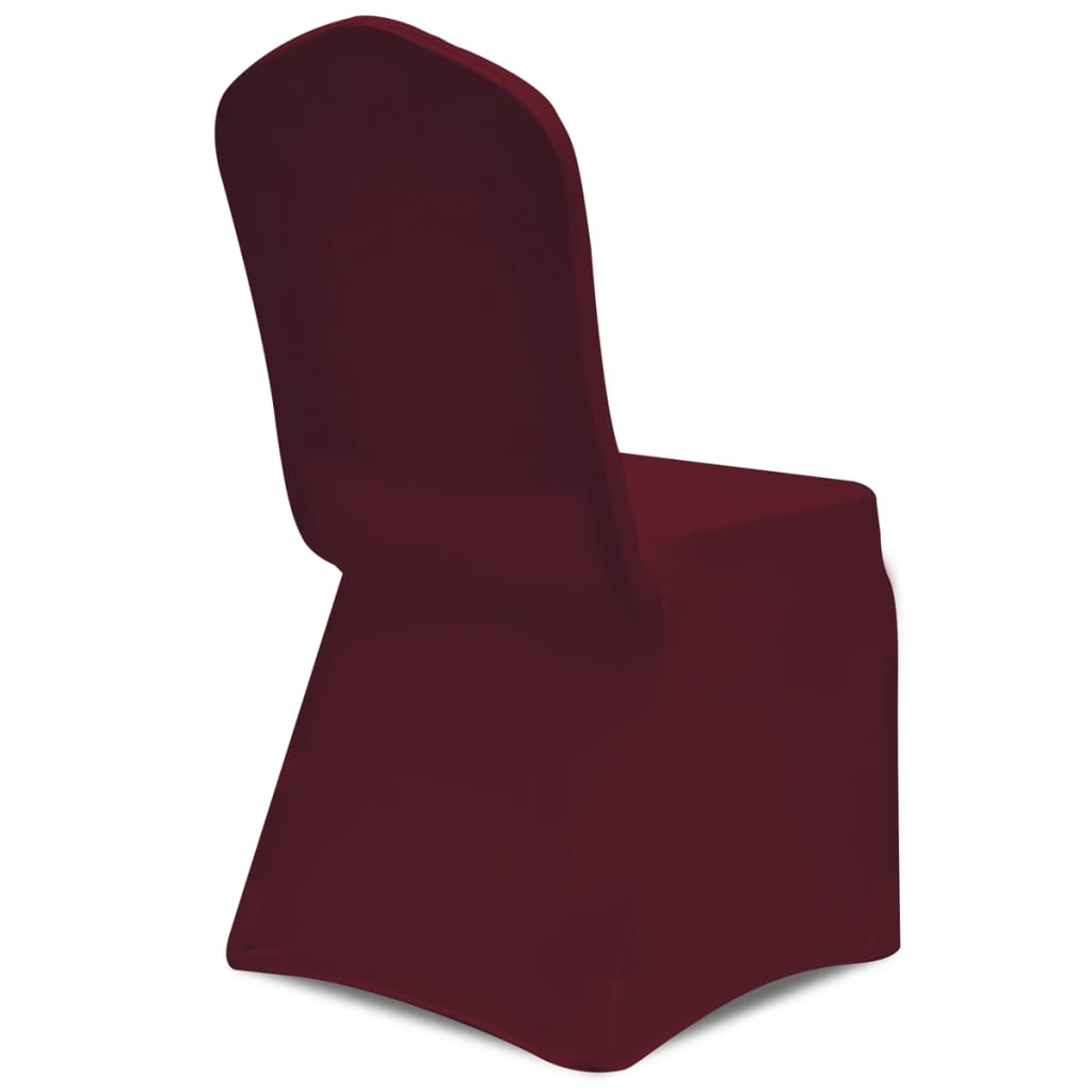 50 housses de chaise extensibles bordeaux