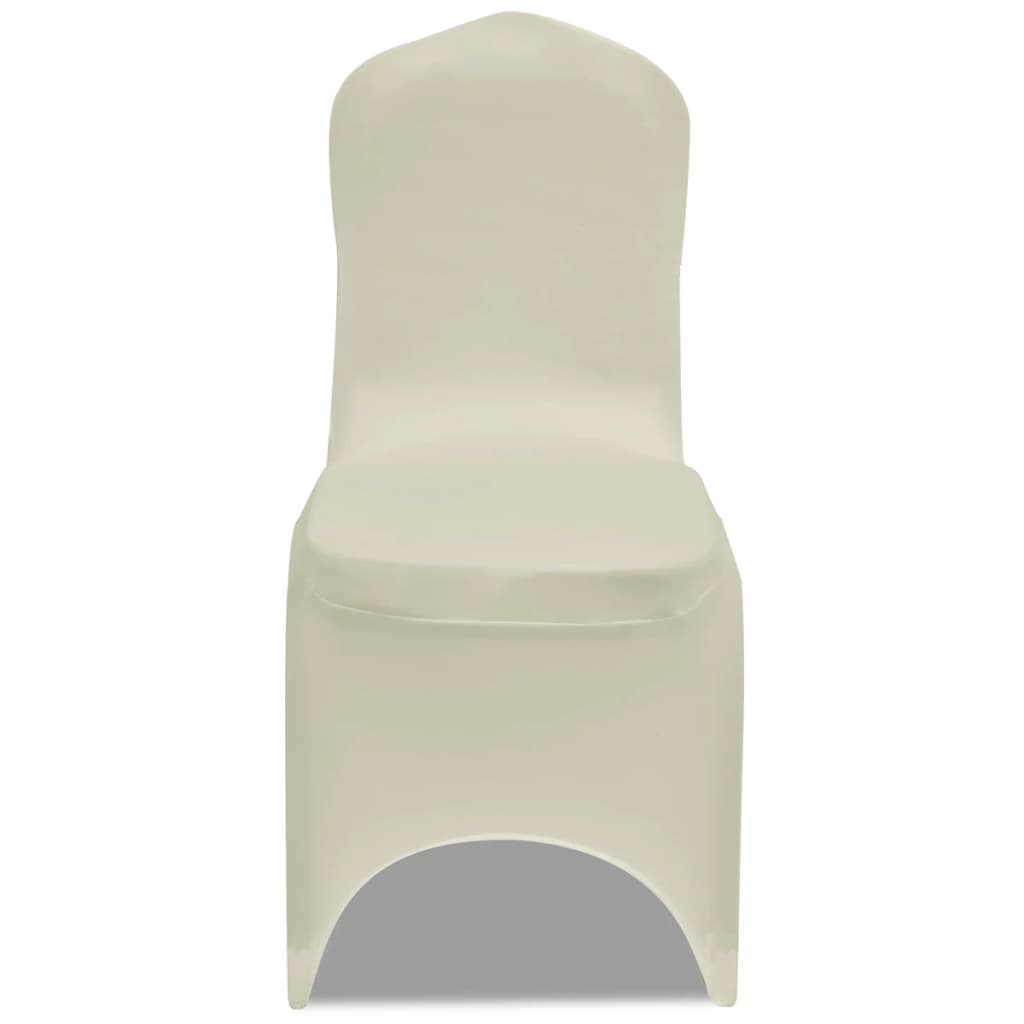 50 housses de chaise extensibles crème