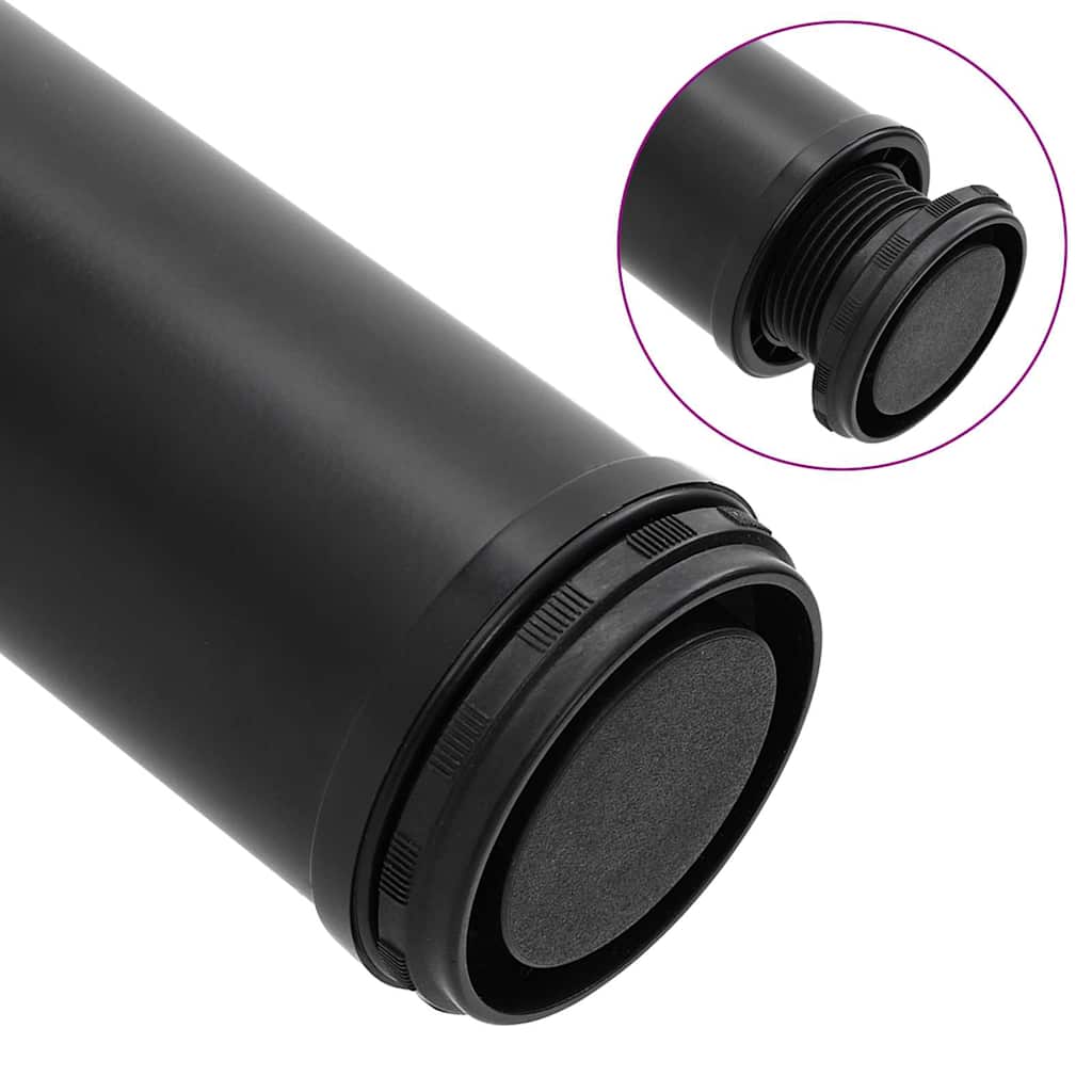 4 pieds de table réglables en hauteur 710 mm Noir