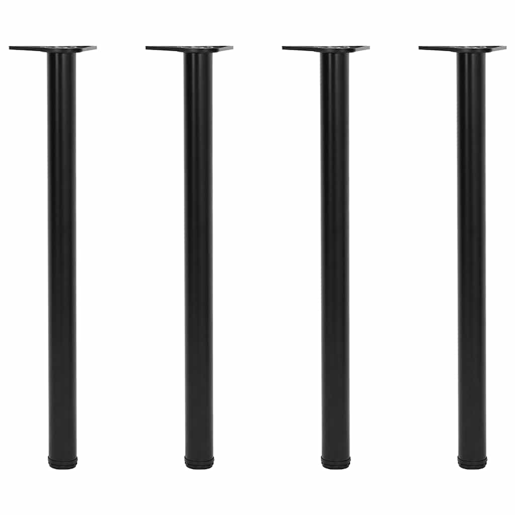 4 pieds de table réglables en hauteur 870 mm Noir