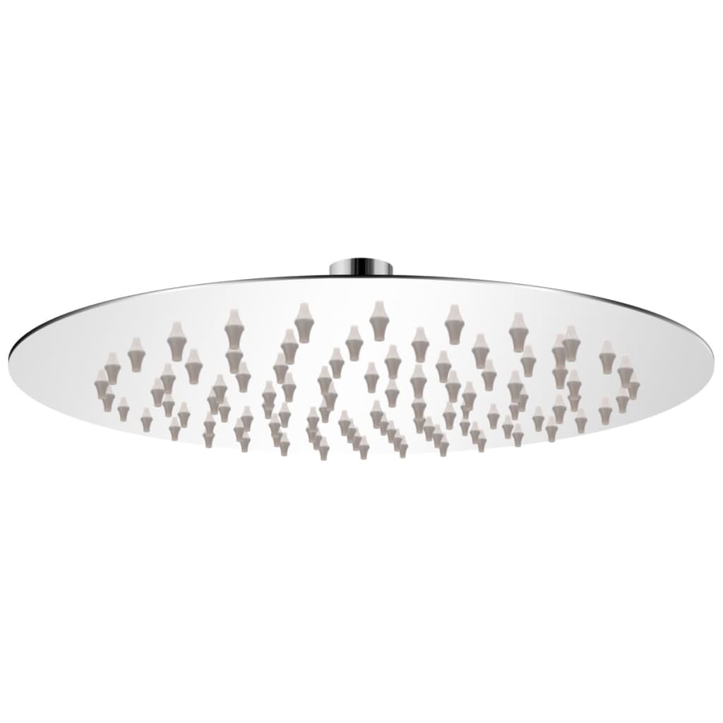 Tête de douche plongeante ronde en acier inoxydable 20 cm