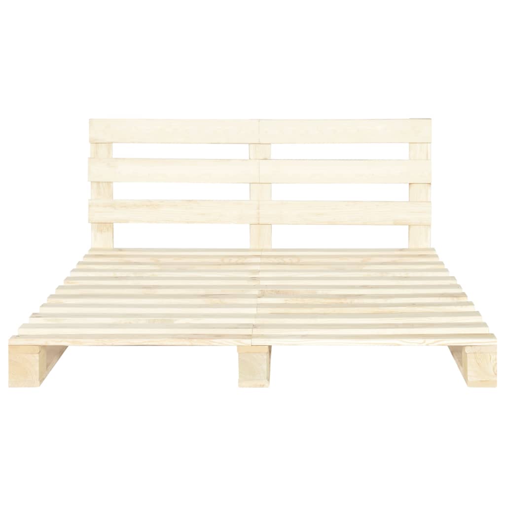 Cadre de lit de palette sans matelas bois massif pin 200x200 cm