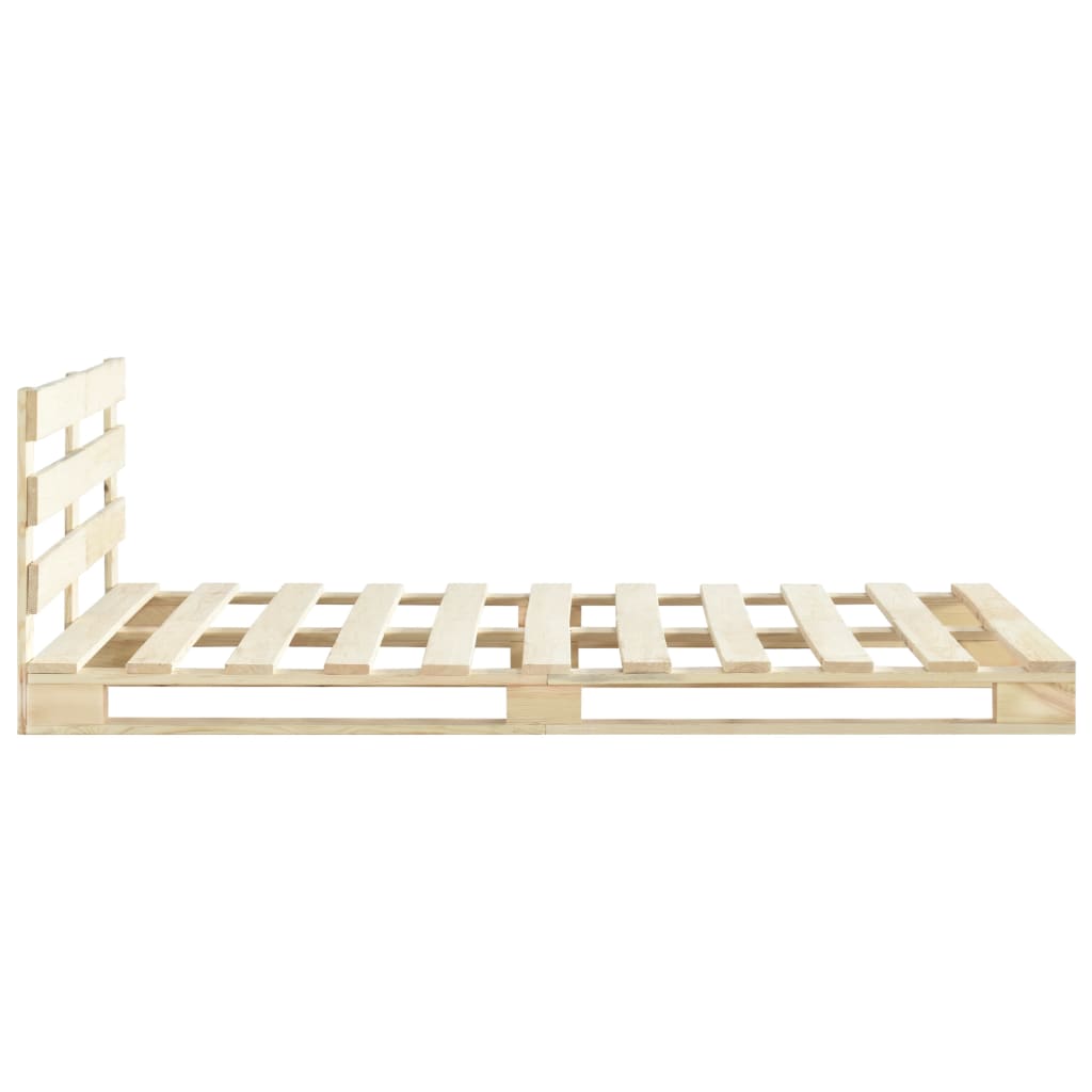 Cadre de lit de palette sans matelas bois massif pin 200x200 cm