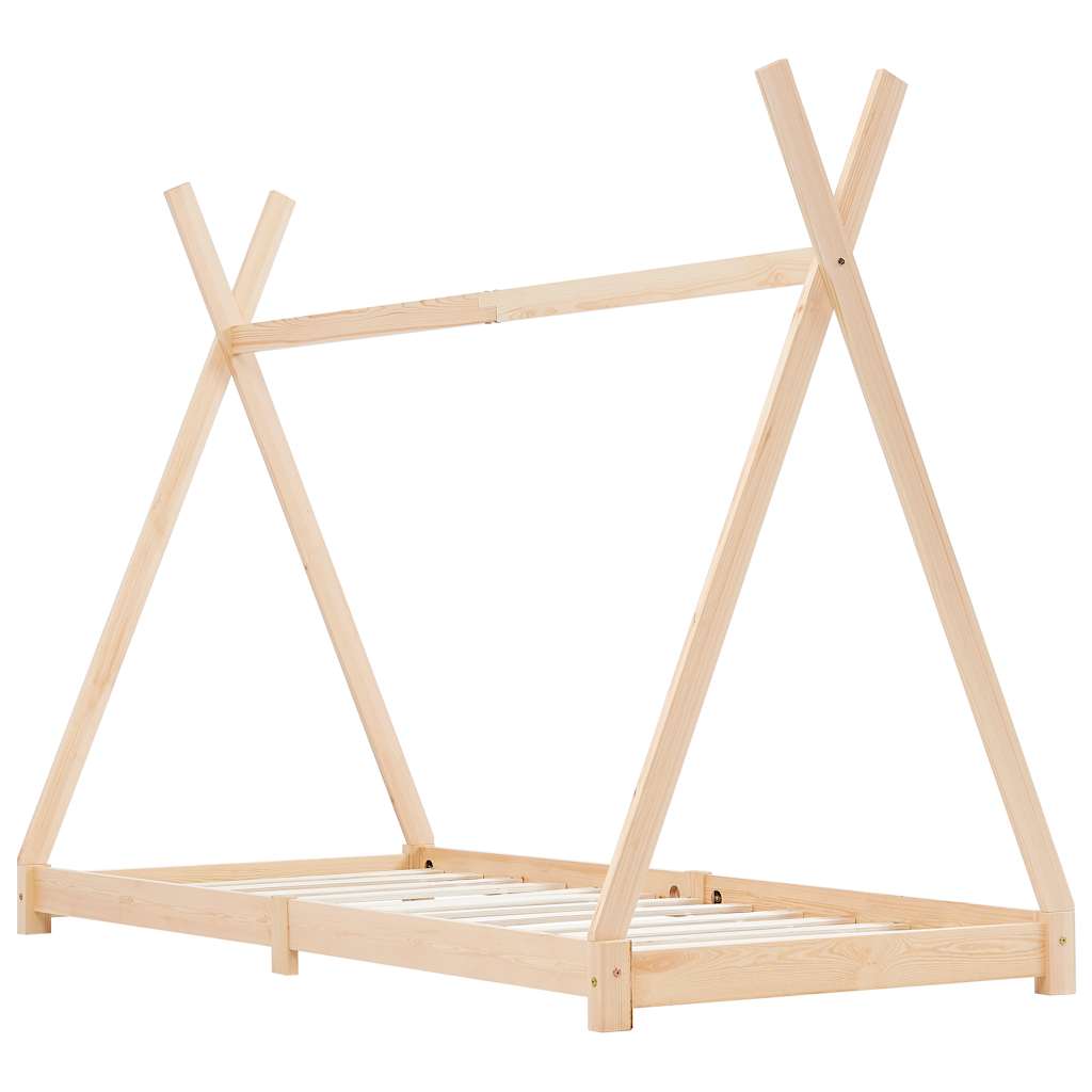 Cadre de lit d'enfant Bois de pin massif 80x160 cm