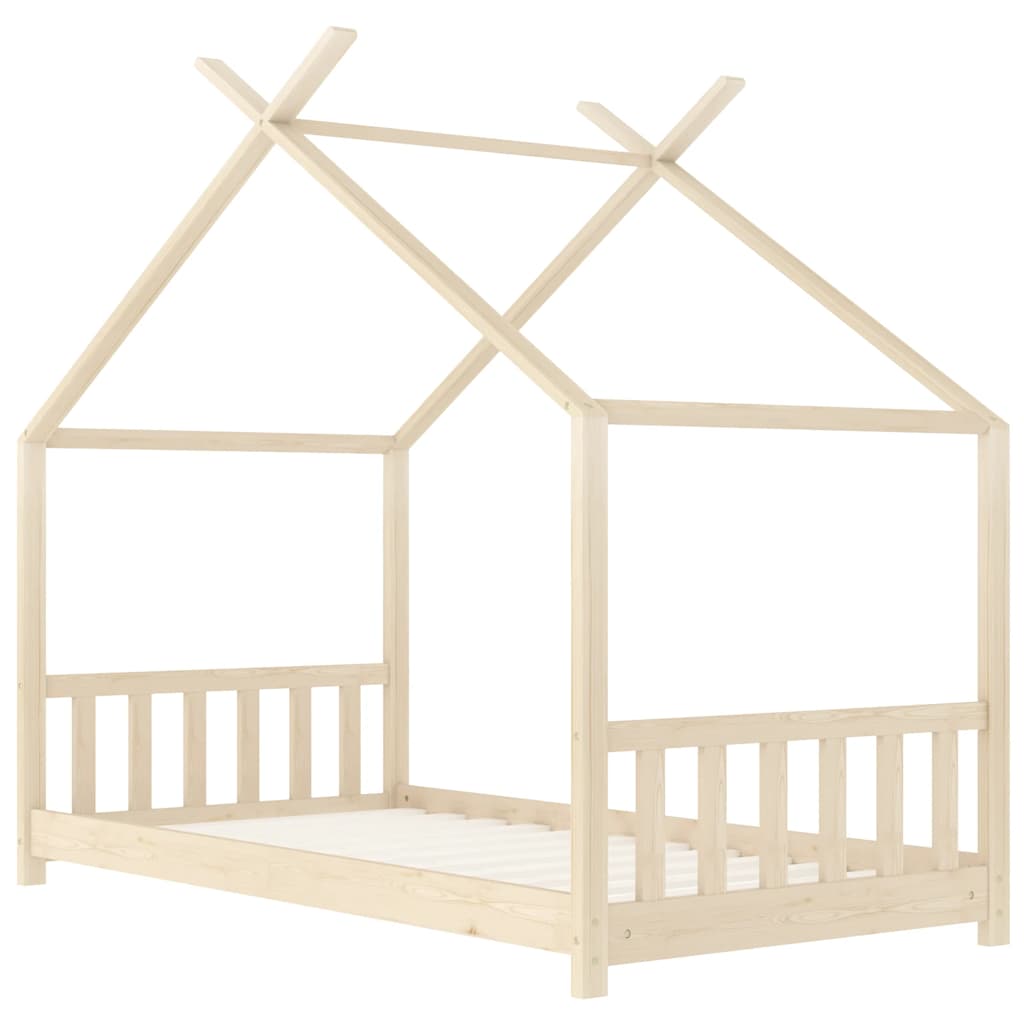 Cadre de lit d'enfant Bois de pin massif 80x160 cm