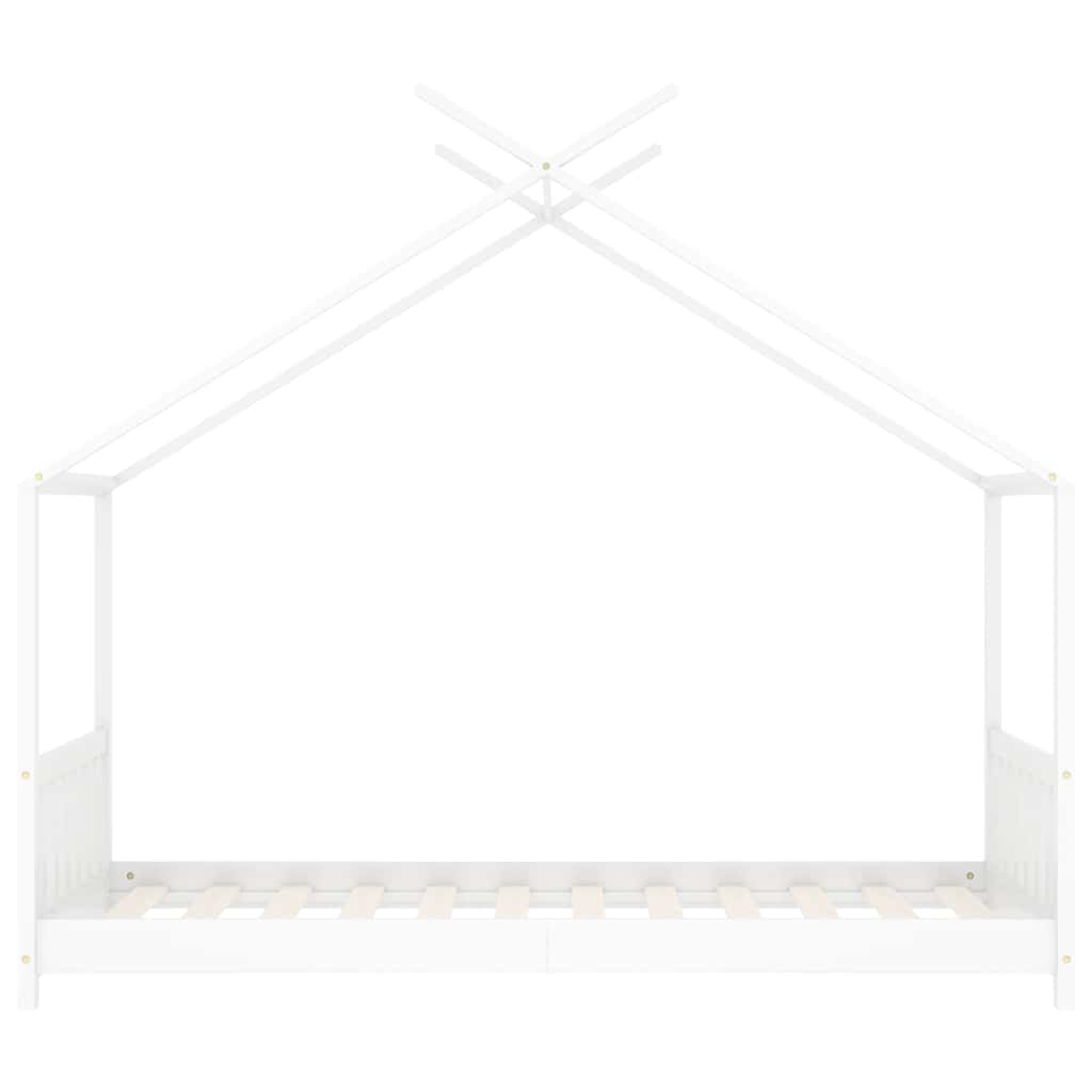 Cadre de lit d'enfant Blanc Bois de pin massif 80x160 cm