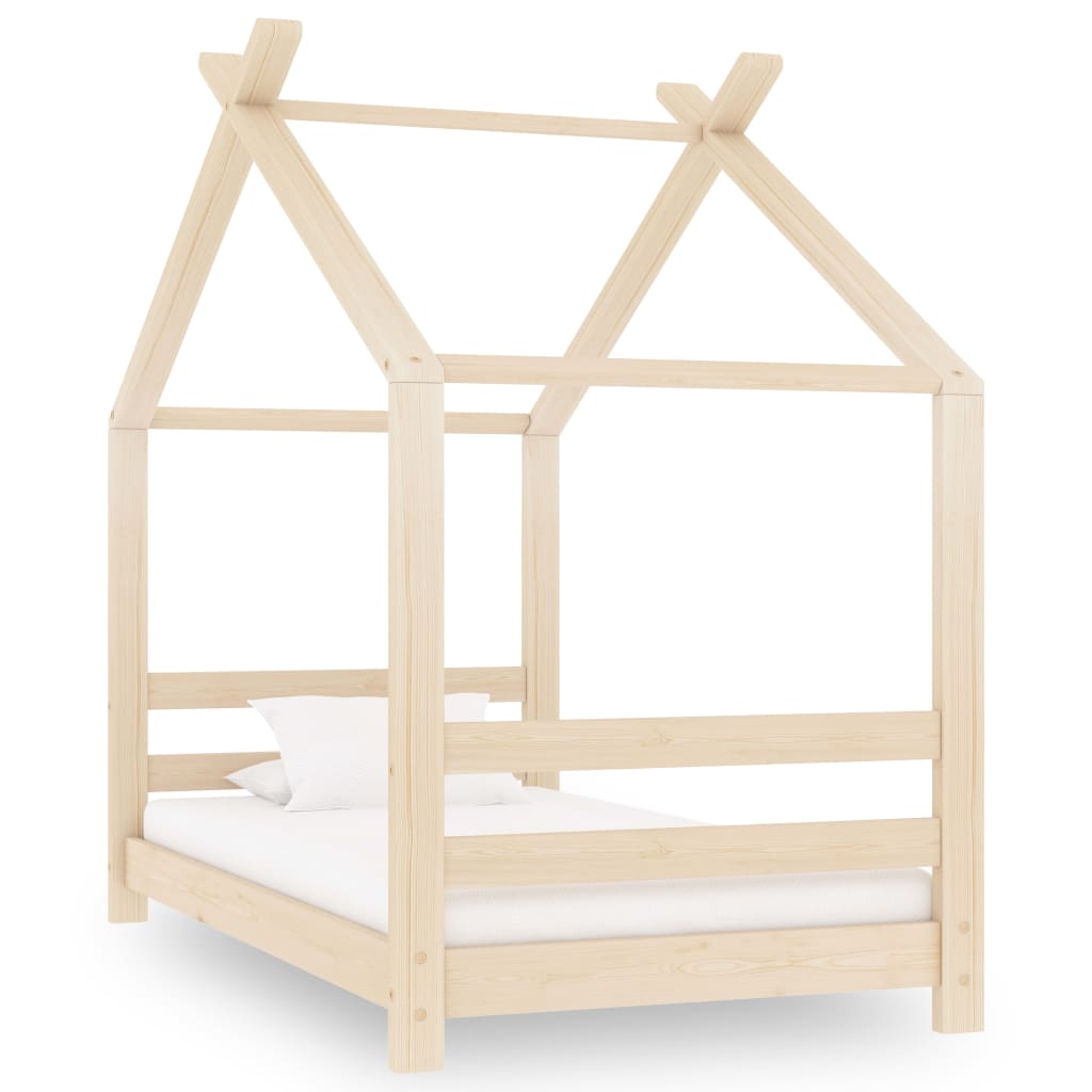 Cadre de lit d'enfant Bois de pin massif 70x140 cm