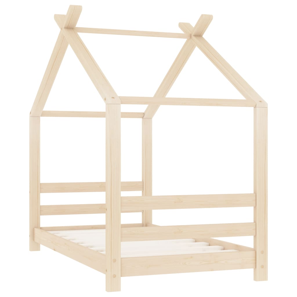 Cadre de lit d'enfant Bois de pin massif 70x140 cm