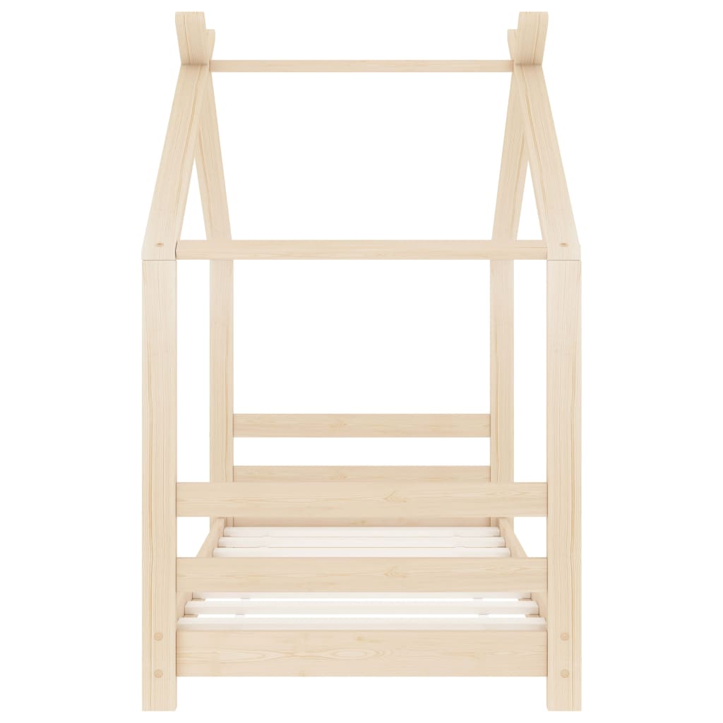 Cadre de lit d'enfant Bois de pin massif 70x140 cm