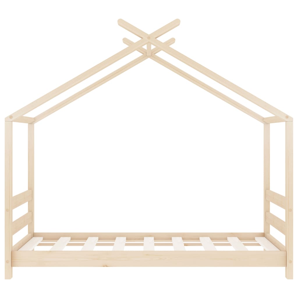 Cadre de lit d'enfant Bois de pin massif 70x140 cm