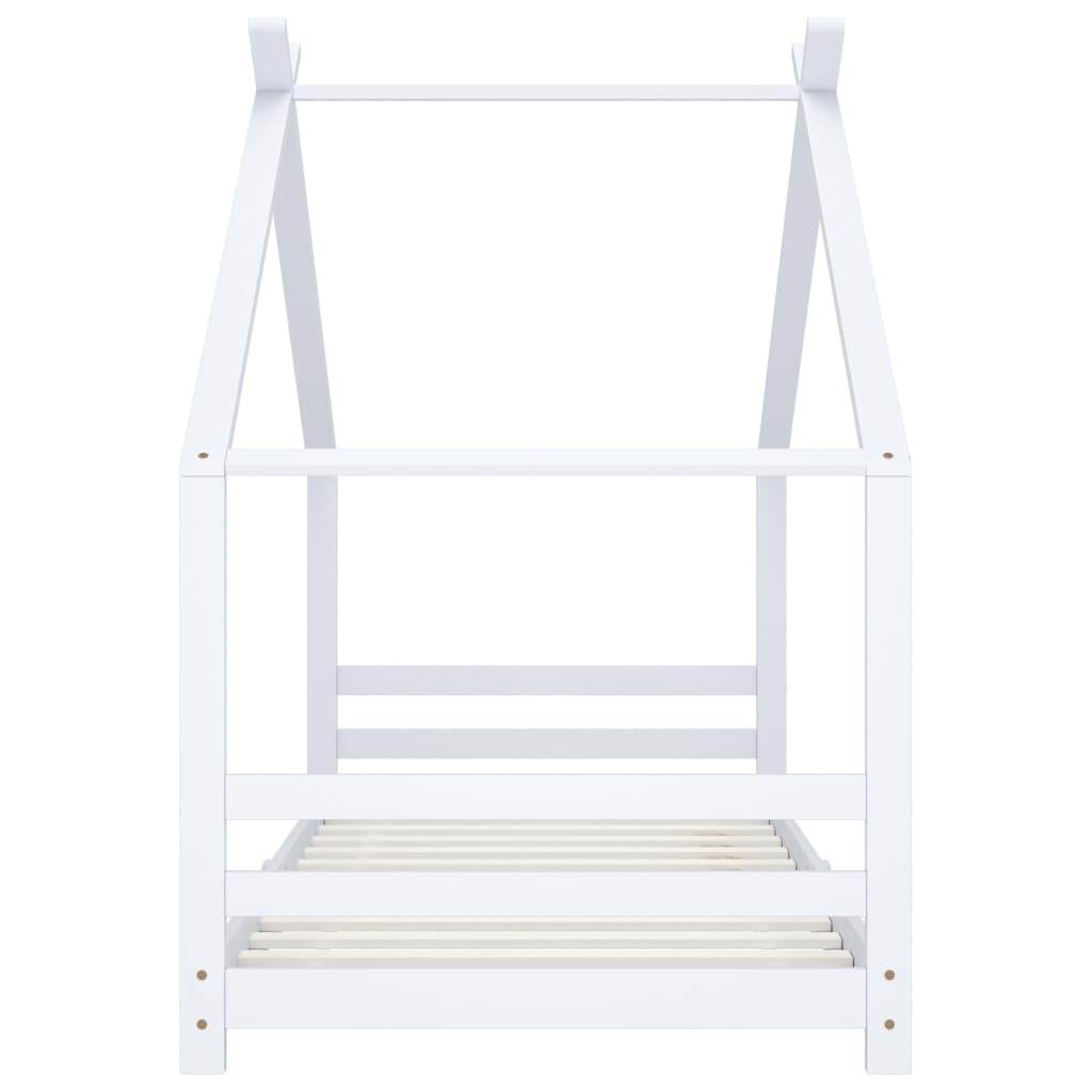 Cadre de lit d'enfant Blanc Bois de pin massif 90x200 cm