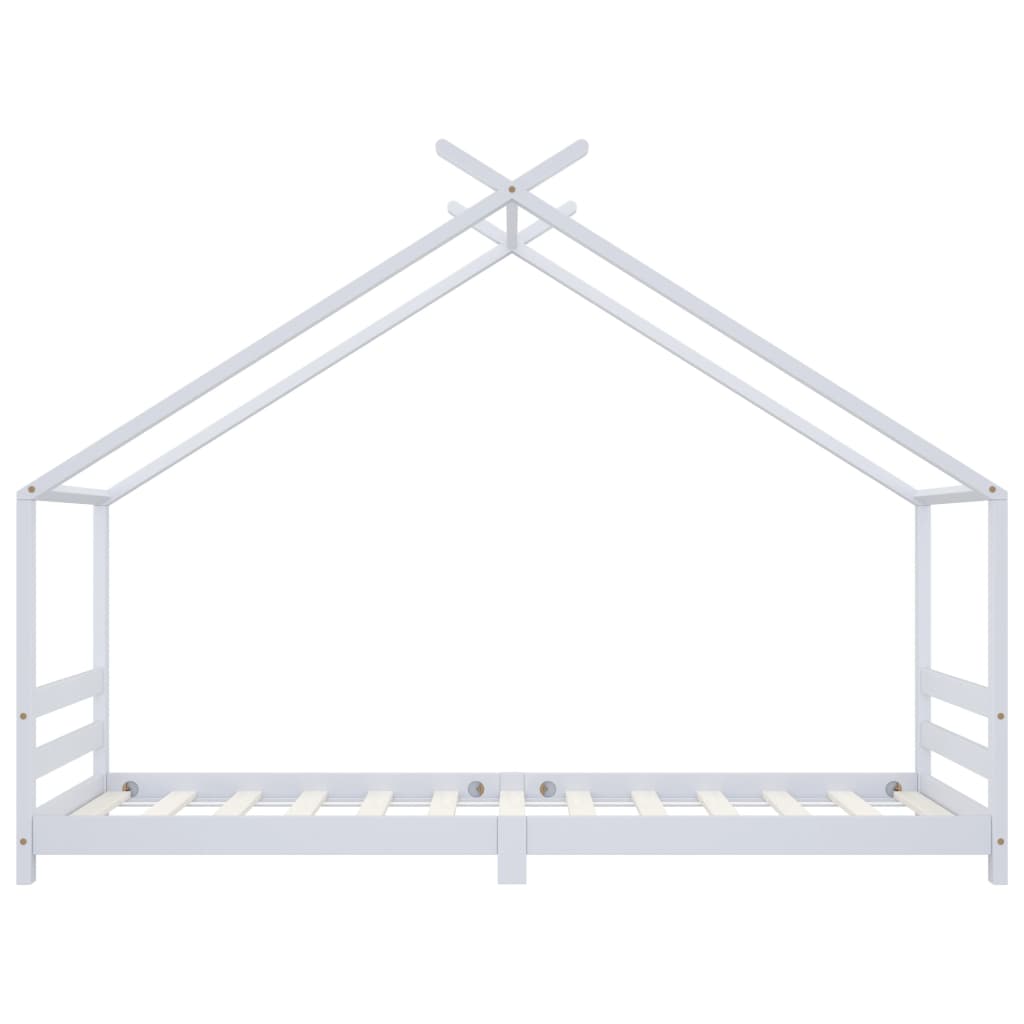 Cadre de lit d'enfant Blanc Bois de pin massif 90x200 cm