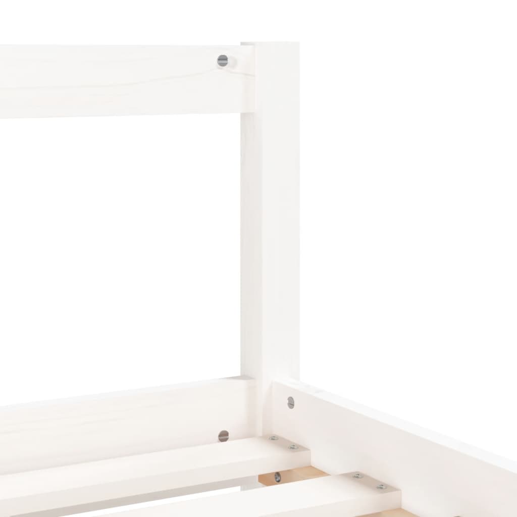 Cadre de lit d'enfants tiroirs blanc 90x190 cm bois pin massif