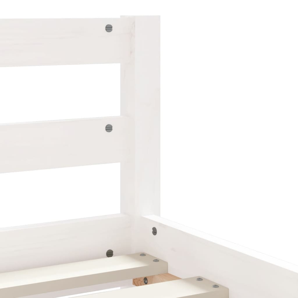 Cadre de lit d'enfants tiroirs blanc 90x190 cm bois pin massif