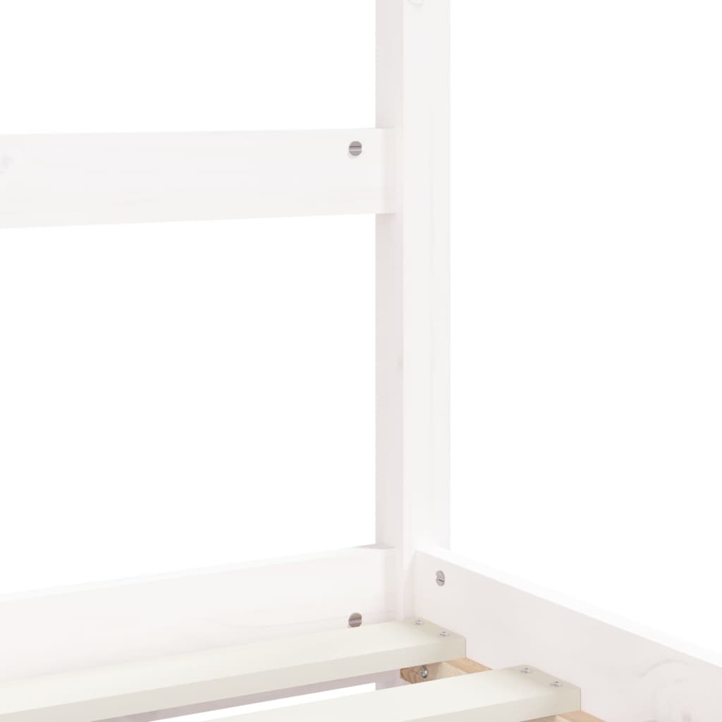 Cadre de lit d'enfants tiroirs blanc 90x190 cm bois pin massif