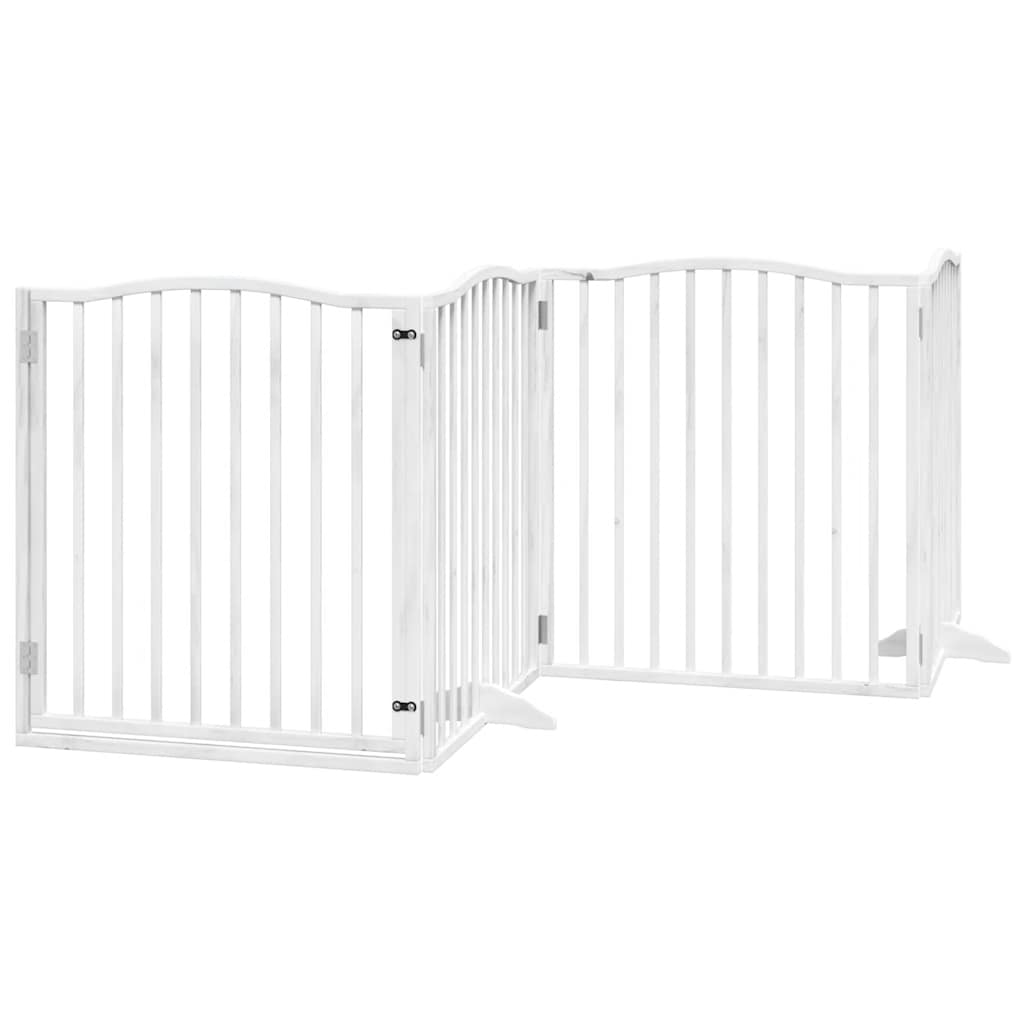 Barrière pour chien porte pliable 12 panneaux bois de peuplier