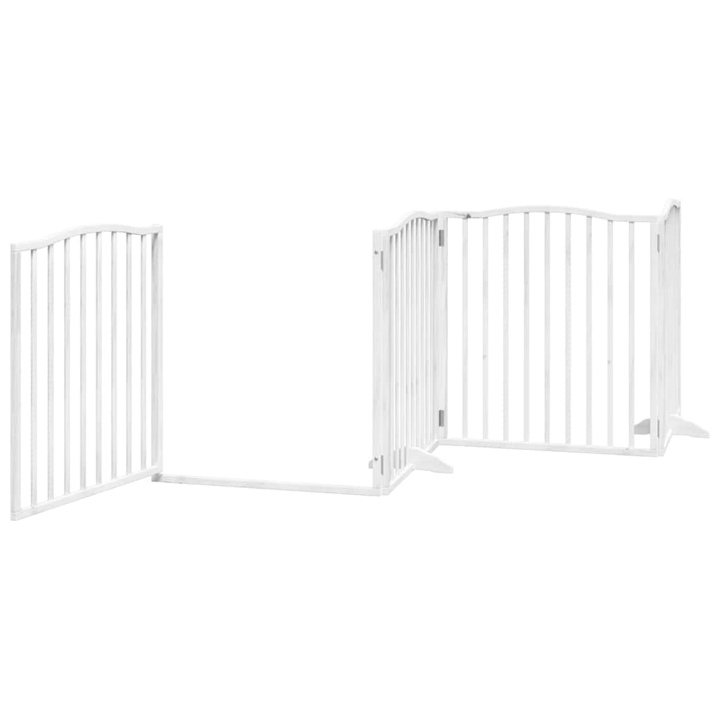Barrière pour chien porte pliable 12 panneaux bois de peuplier
