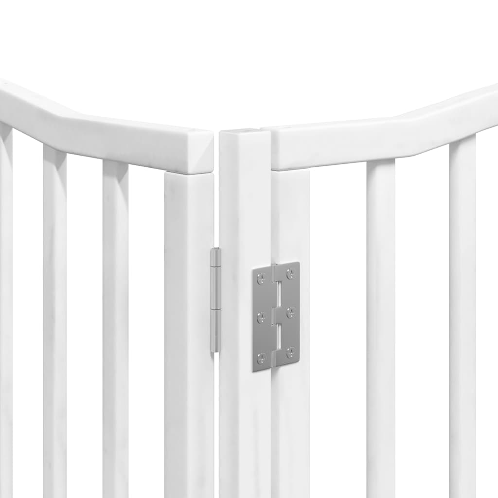 Barrière pour chien porte pliable 12 panneaux bois de peuplier