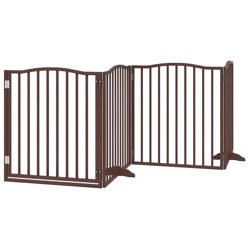 Barrière pour chien porte pliable 10 panneaux bois de peuplier