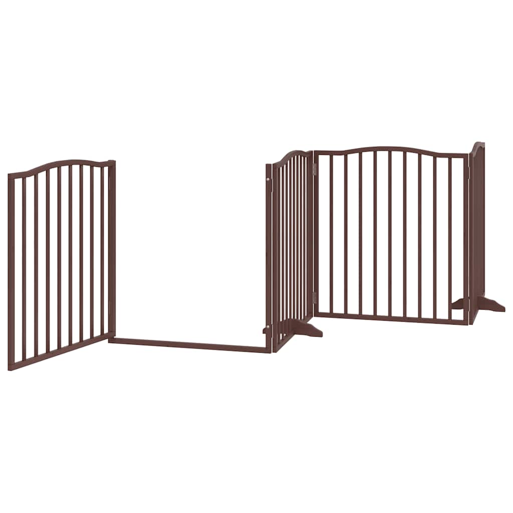 Barrière pour chien porte pliable 10 panneaux bois de peuplier