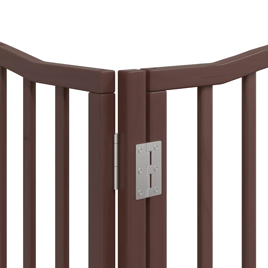 Barrière pour chien porte pliable 10 panneaux bois de peuplier