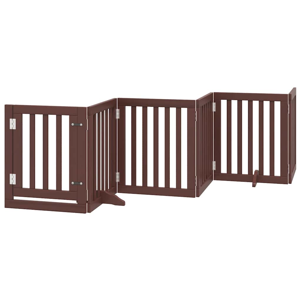 Barrière pour chien porte pliable 12 panneaux bois de peuplier