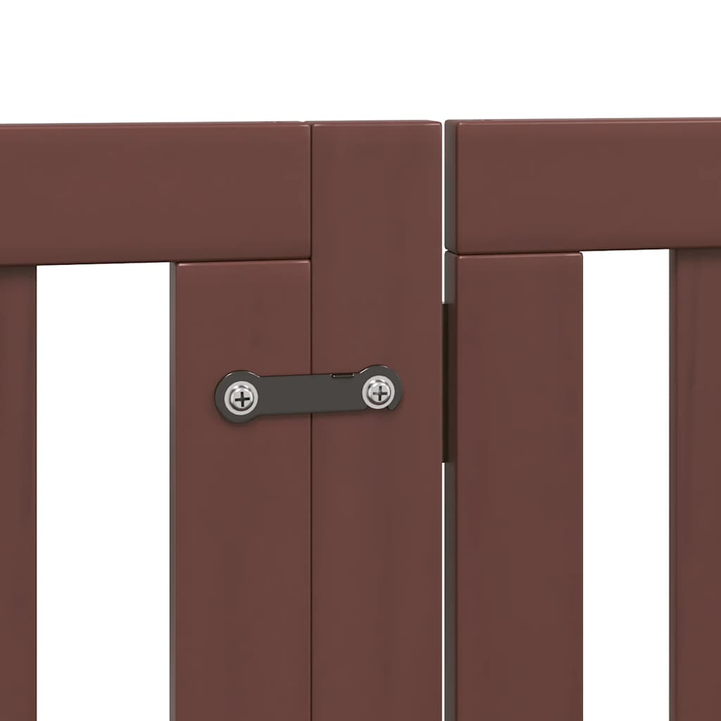 Barrière pour chien porte pliable 12 panneaux bois de peuplier