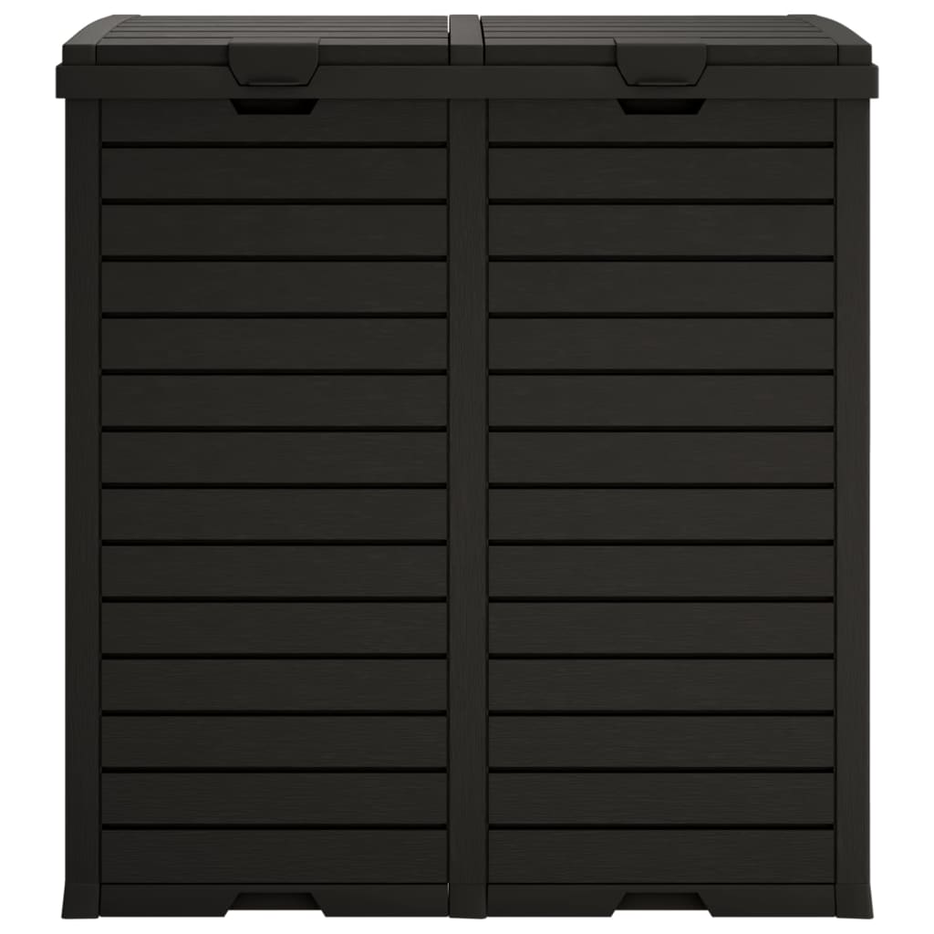 Poubelle d'extérieur noir 78x41x86 cm polypropylène