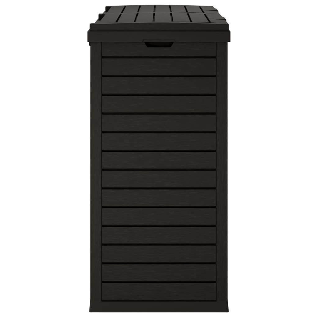 Poubelle d'extérieur noir 78x41x86 cm polypropylène