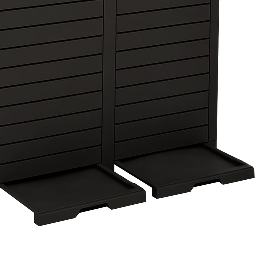 Poubelle d'extérieur noir 78x41x86 cm polypropylène