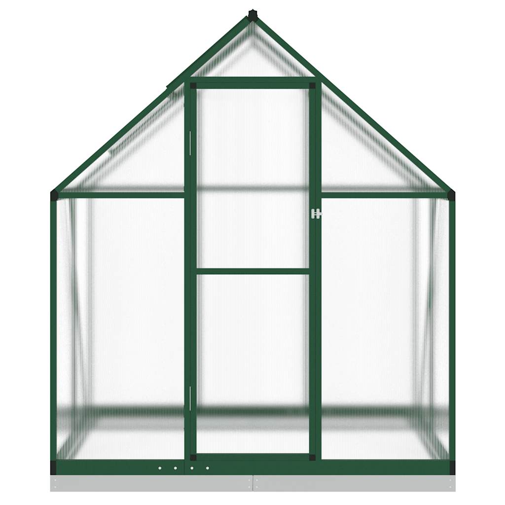 Serre avec cadre de base vert 169x114x202 cm aluminium