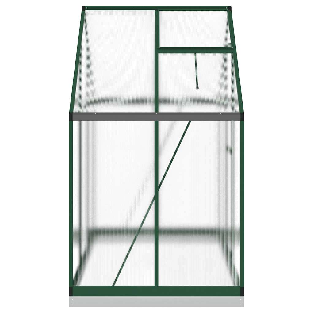 Serre avec cadre de base vert 169x114x202 cm aluminium