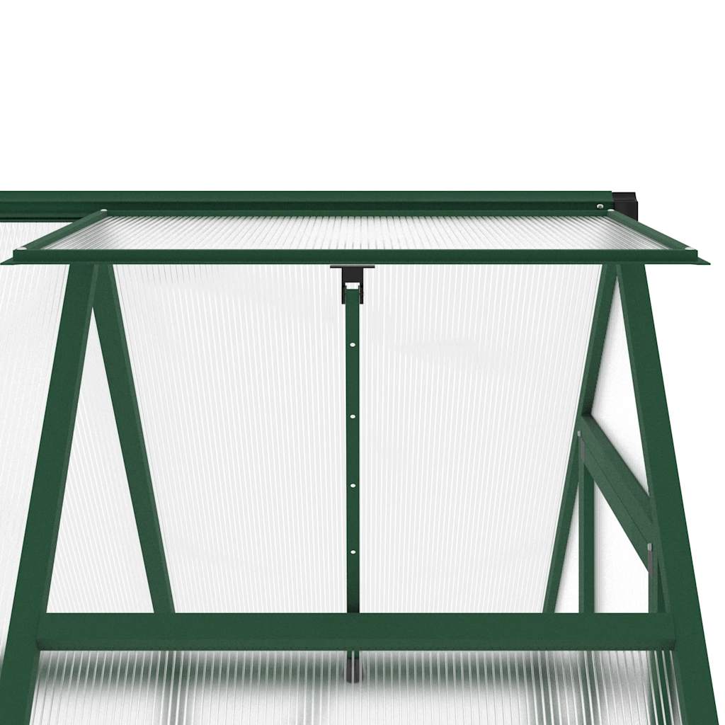 Serre avec cadre de base vert 169x114x202 cm aluminium