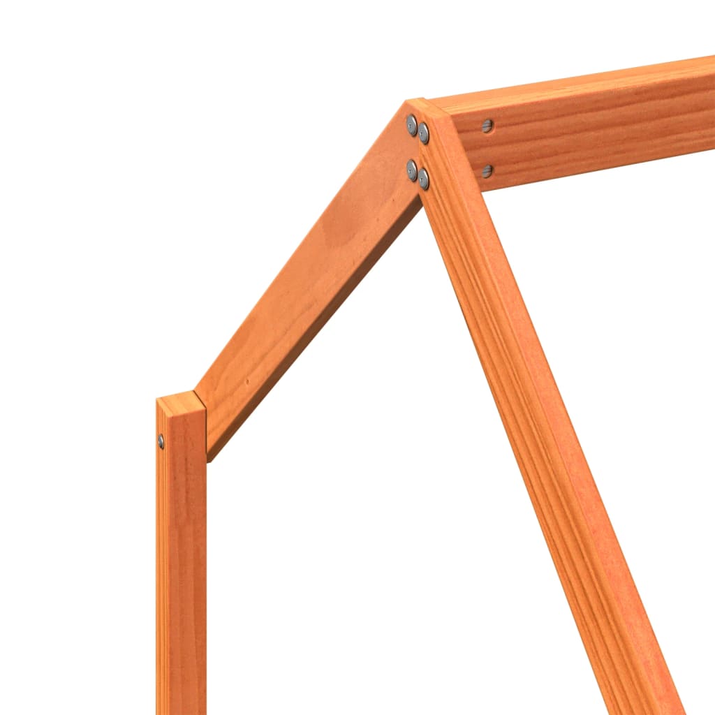Cadre de lit d'enfants cire marron 90x190 cm bois de pin massif