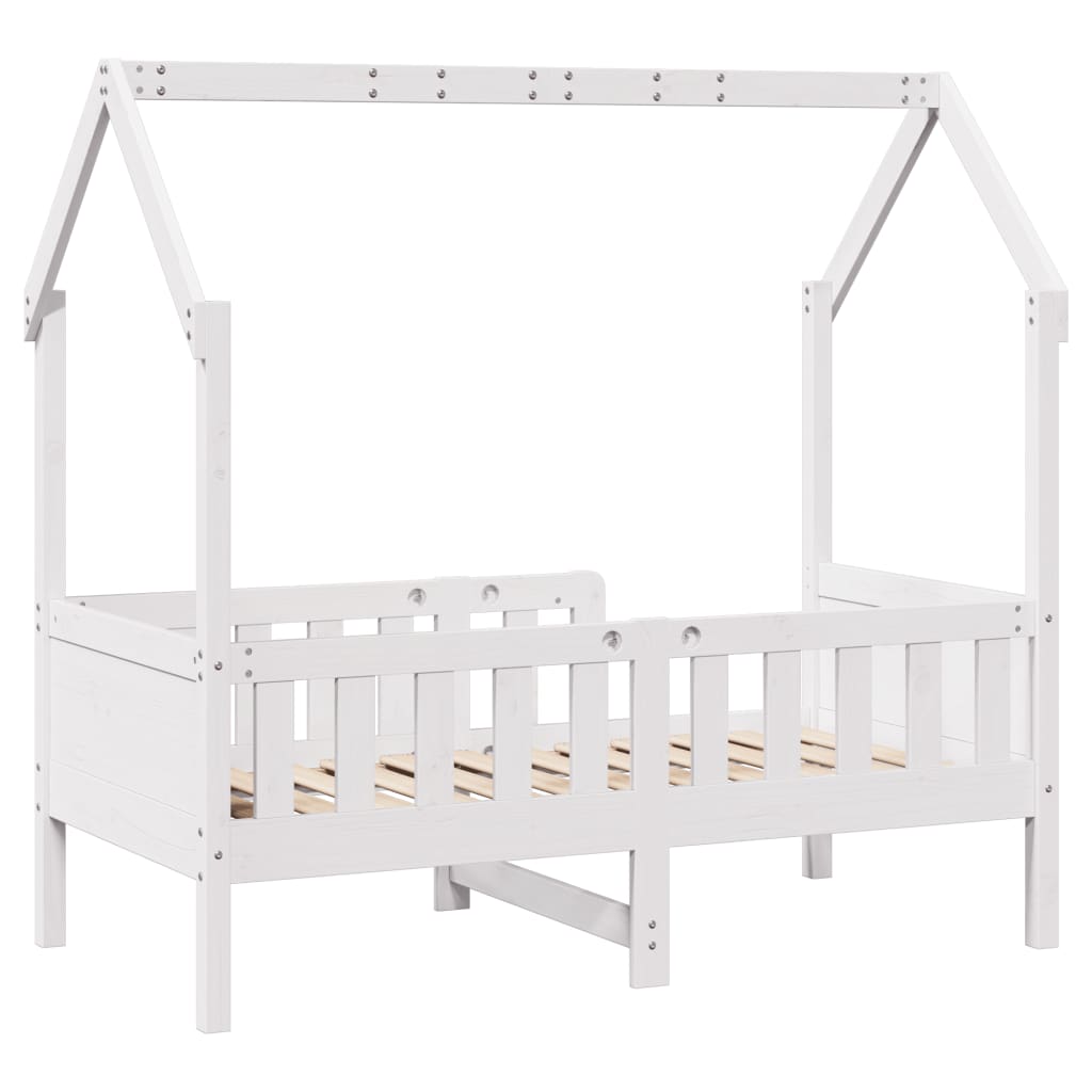 Cadre de lit d'enfants forme de maison sans matelas pin