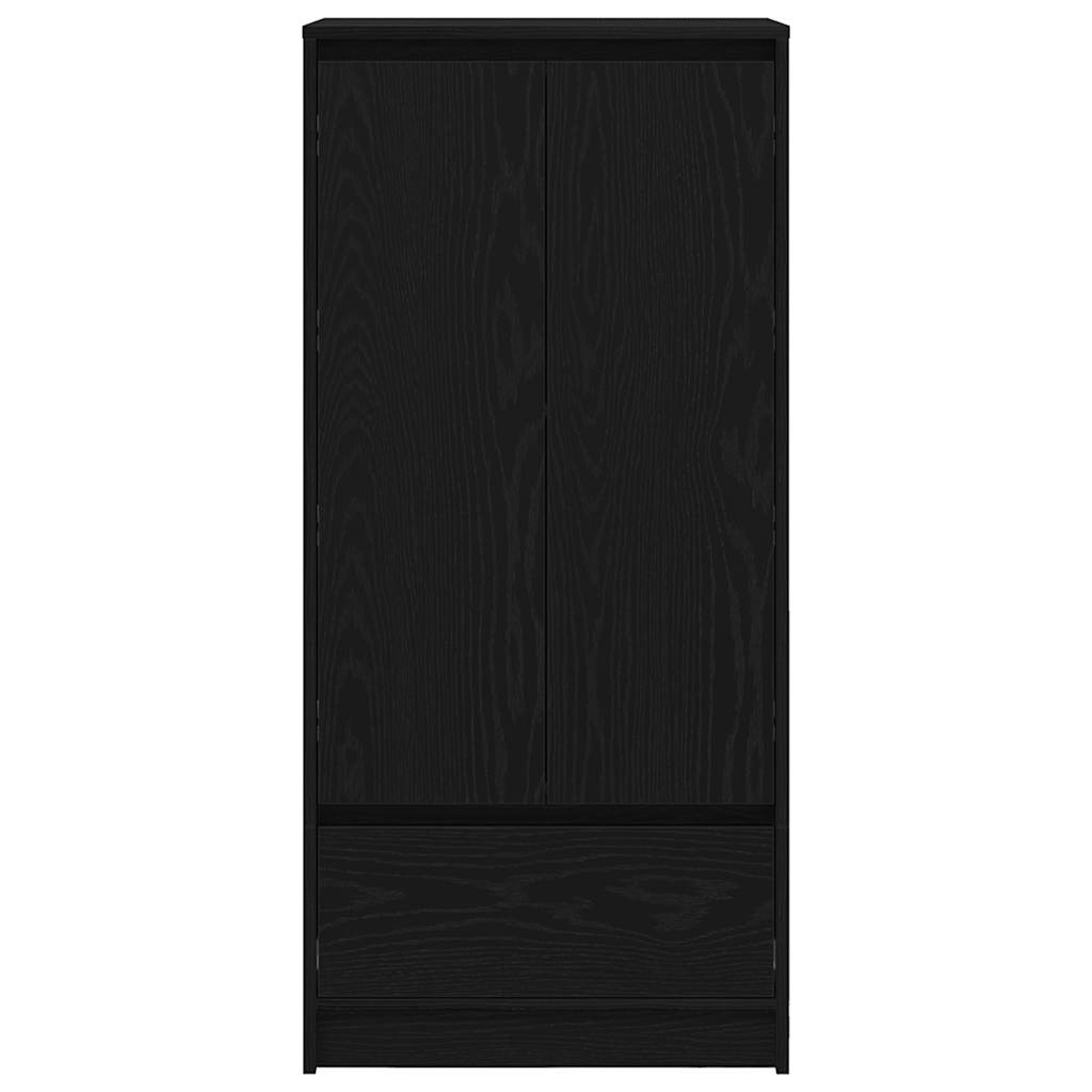 Armoire avec tiroir chêne noir 55,5x34x119,5 cm bois ingénierie