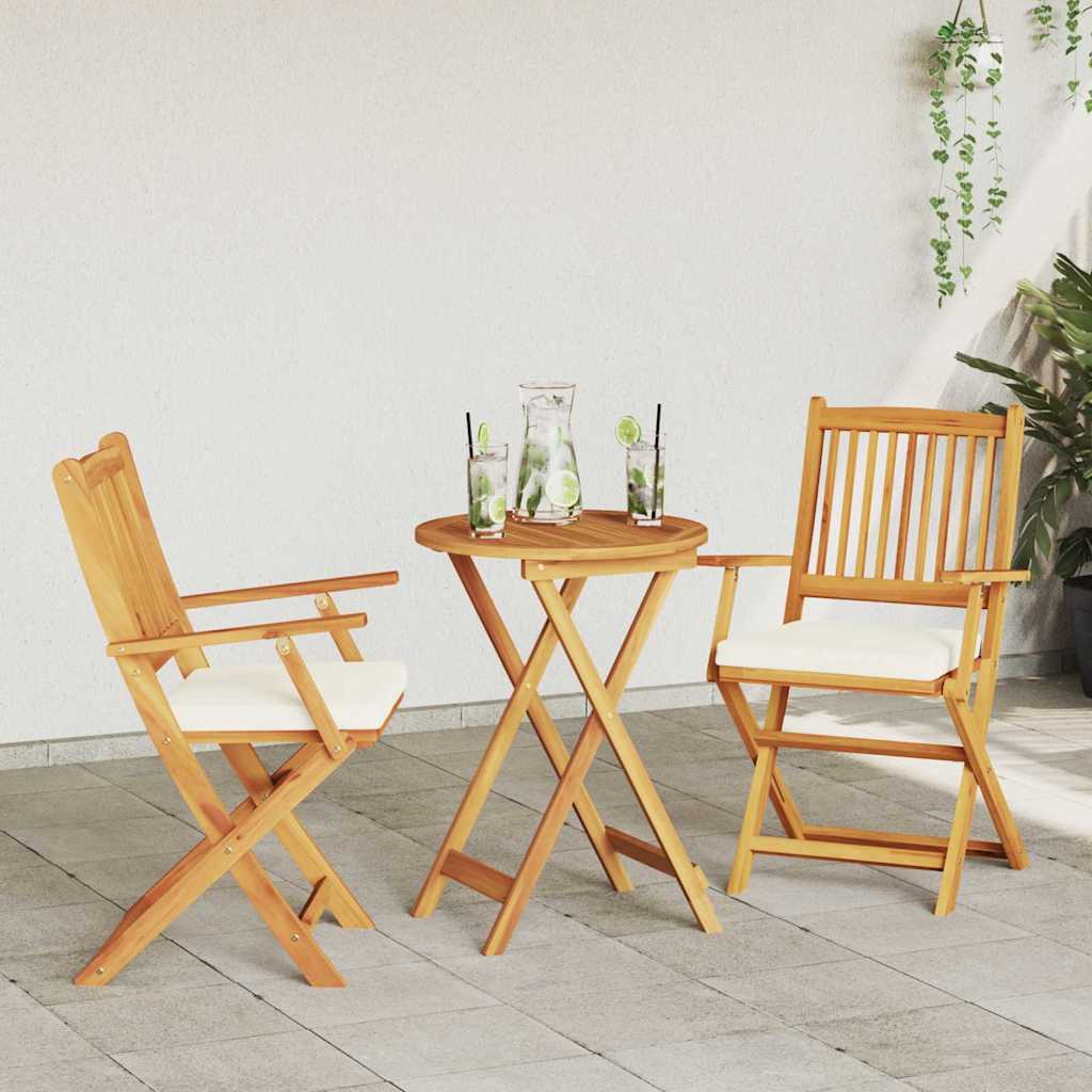 Chaise pliante avec coussin Pliant 2 pcs Blanc 49 x 57.5 x 92cm