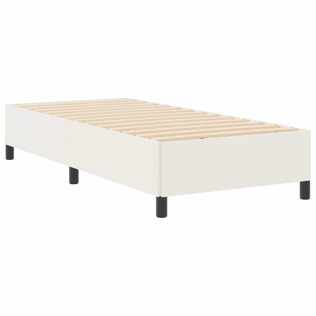 Cadre de lit Crème 90 x 190 cm Tissu en velours côtelé