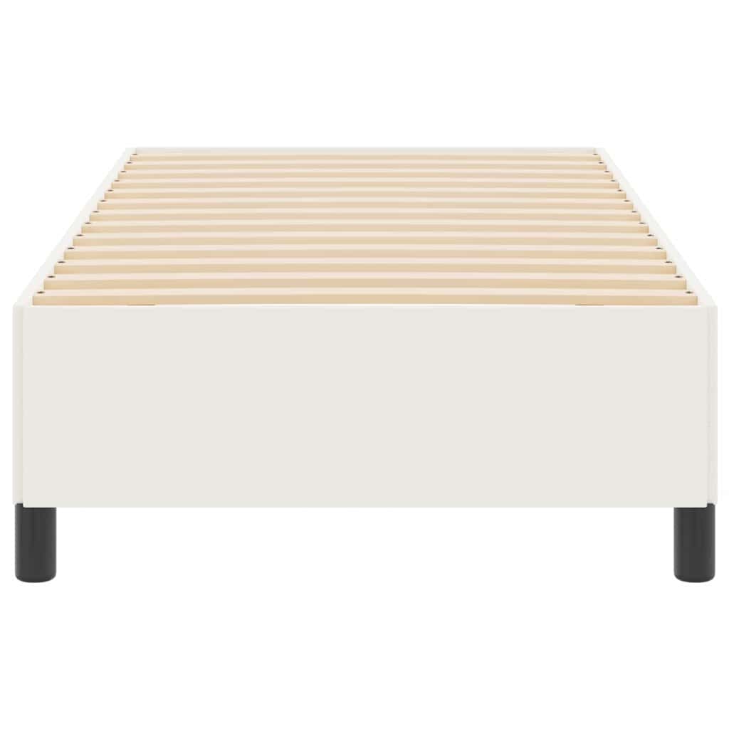 Cadre de lit Crème 90 x 190 cm Tissu en velours côtelé