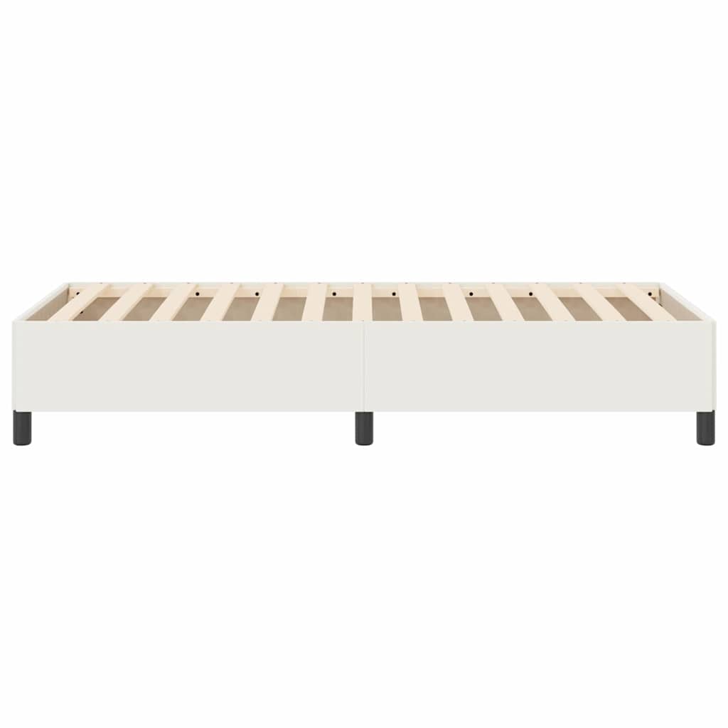Cadre de lit Crème 90 x 190 cm Tissu en velours côtelé
