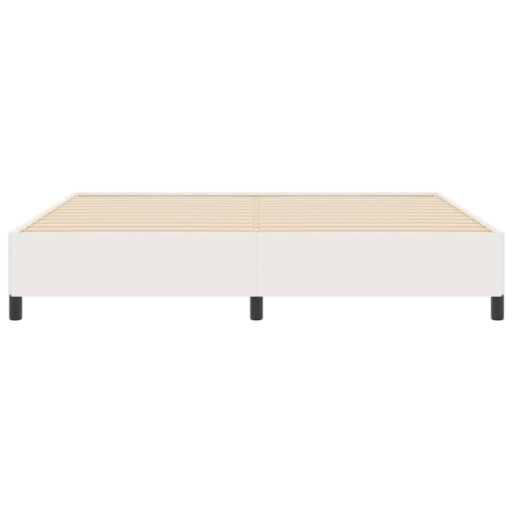 Cadre de lit Crème 200 x 200 cm Tissu en velours côtelé