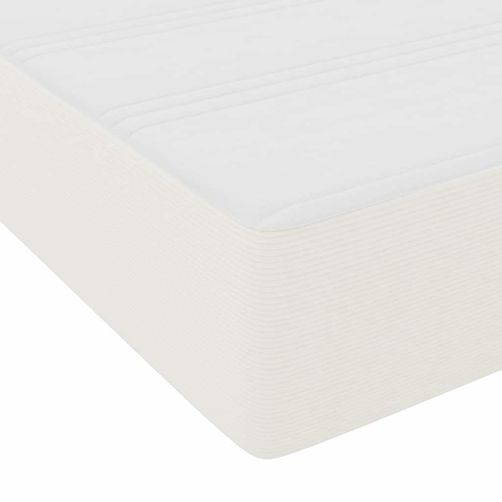 Cadre de lit Crème 90 x 200 cm Tissu en velours côtelé