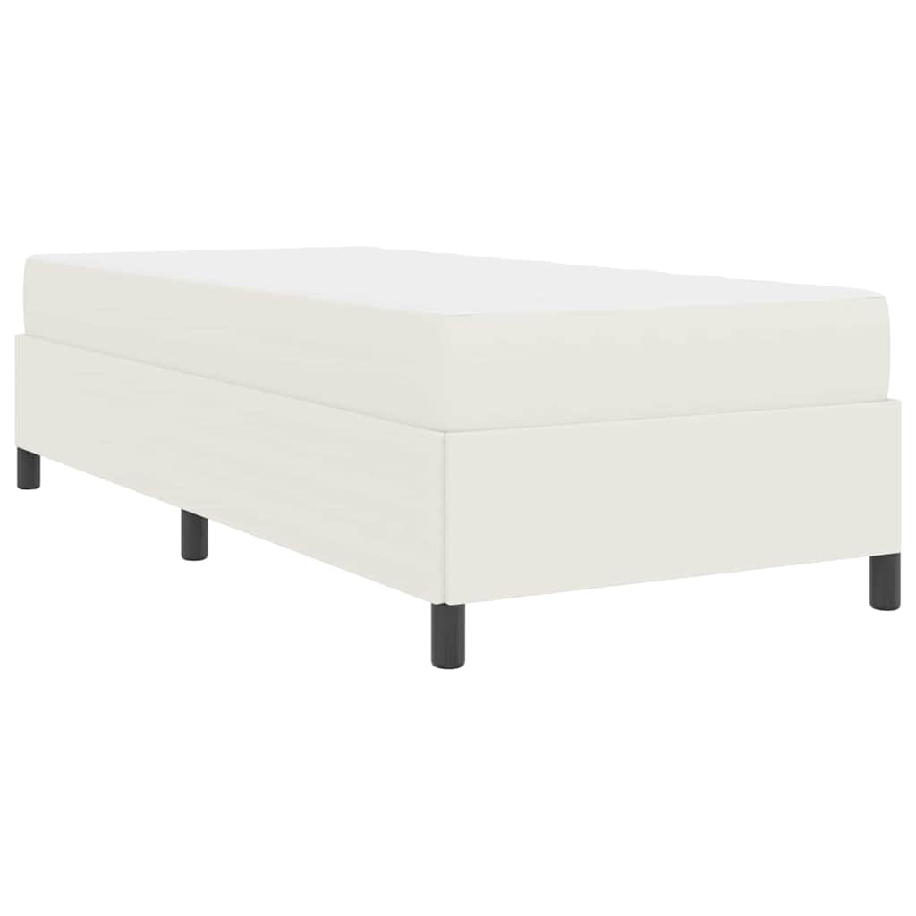 Cadre de lit Crème 90 x 200 cm Tissu en velours côtelé