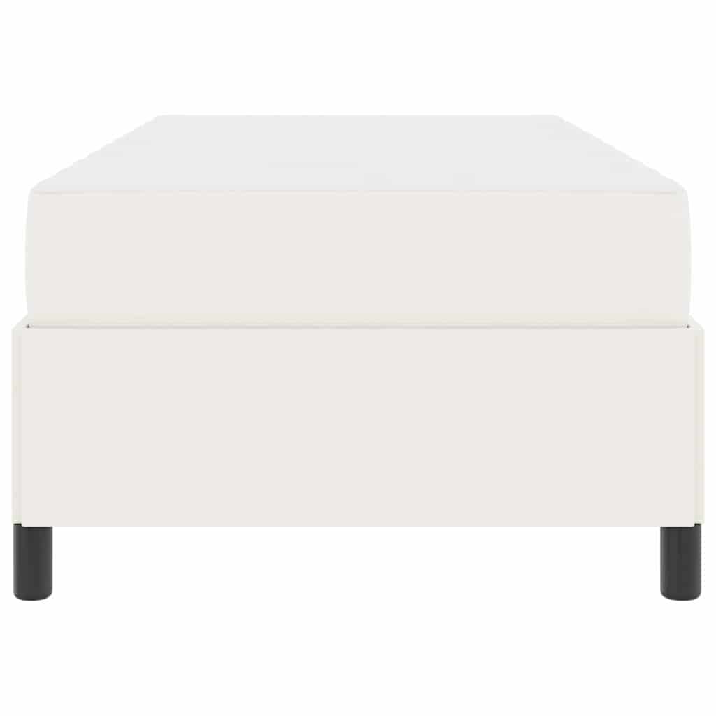 Cadre de lit Crème 90 x 200 cm Tissu en velours côtelé
